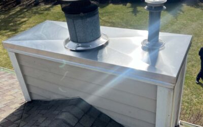 steel chimney on home