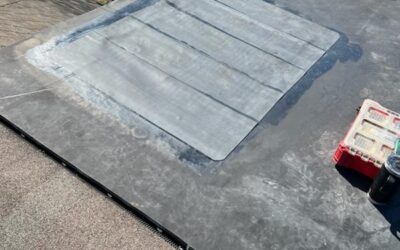 patched hole in roof from West Allis chimney removal