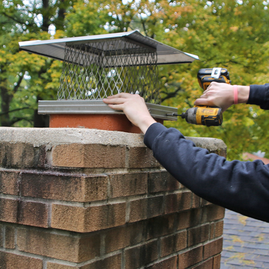 Installing new chimney caps in Shorewood, WI