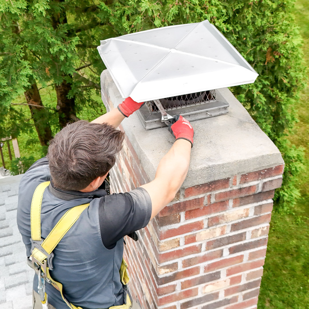 chimney cap installation in Milwaukee, WI