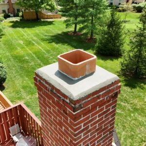 Repairing damaged chimney crowns in Milwaukee, WI