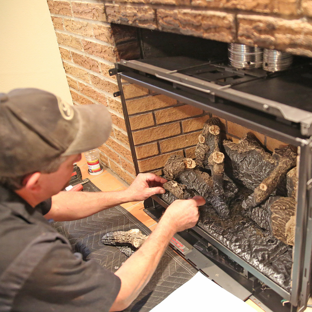 Installing gas fireplaces and logs in Fox Point & Glendale, WI