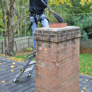 Fall chimney cleaning in Milwaukee, WI.