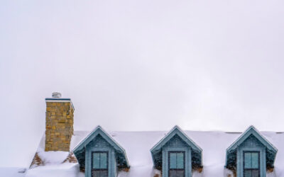 Snow sitting on chimney in Grafton, WI.