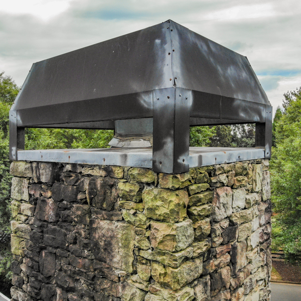 Chimney with water damage and smell in Grafton, WI.
