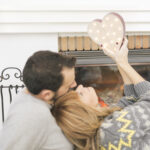 Decorate fireplace mantel for valentine's day in Lannon, WI