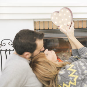 Decorate fireplace mantel for valentine's day in Lannon, WI